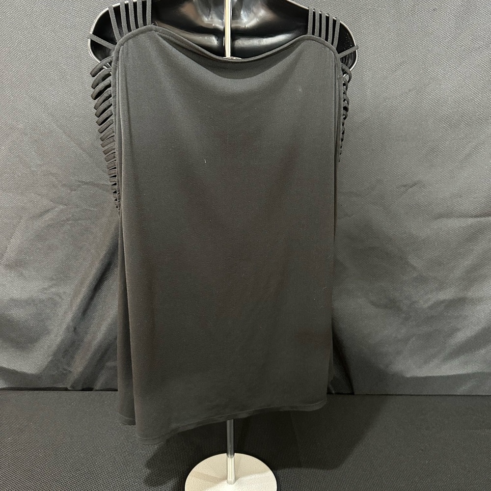 Cato Black Relaxed Tunic with Cut Out Details - Picture 2 of 4